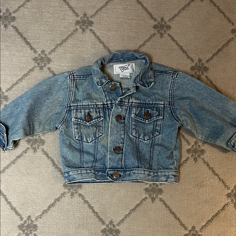 Vintage French Toast Blue Denim Jacket for Infants
